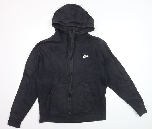 Nike Men’s Black Full Zip Hoodie Size M Regular Fleece Sportswear