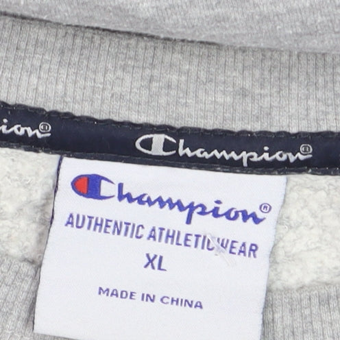Champion Mens Grey XL Crew Neck Pullover Sweatshirt