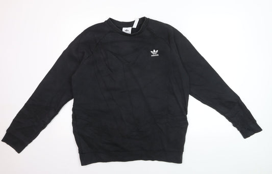 Adidas Men's Black Crew Neck Pullover Sweatshirt Size M