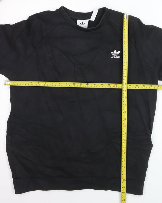 Adidas Men's Black Crew Neck Pullover Sweatshirt Size M