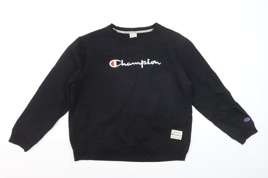 Champion Men's Black XL Pullover Sweatshirt Embroidered Logo