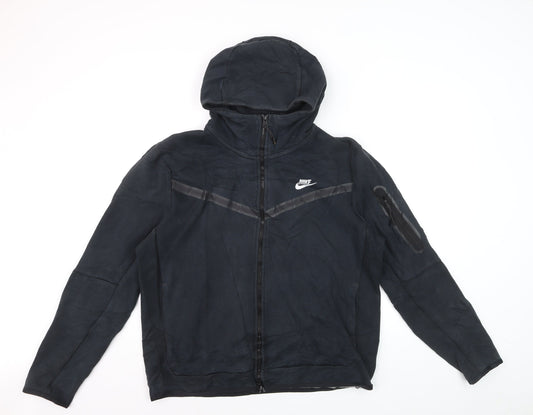 Nike Men's Black Full Zip Hoodie L Lightweight Sportswear