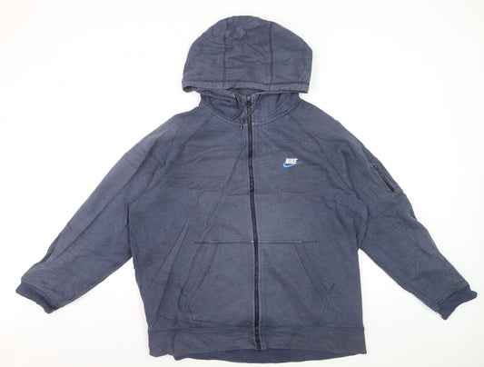 Nike Men's Blue Full Zip Hoodie XL Hooded Sweatshirt
