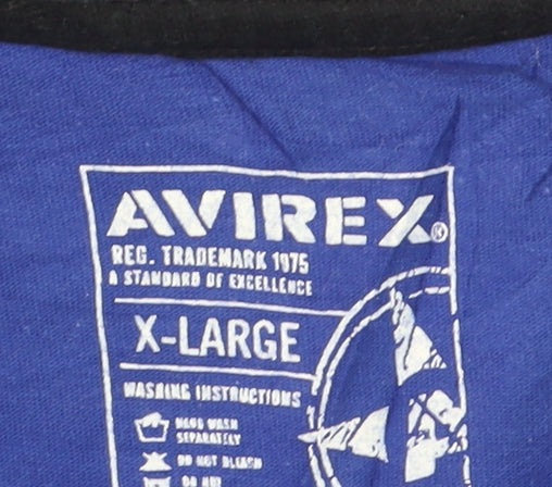 Avirex Men's Blue XL Biker Eagle Graphic Crew Neck T-Shirt