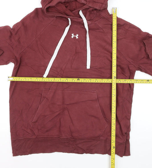 Under Armour Men's Red Pullover Hoodie Size L Relaxed Fit