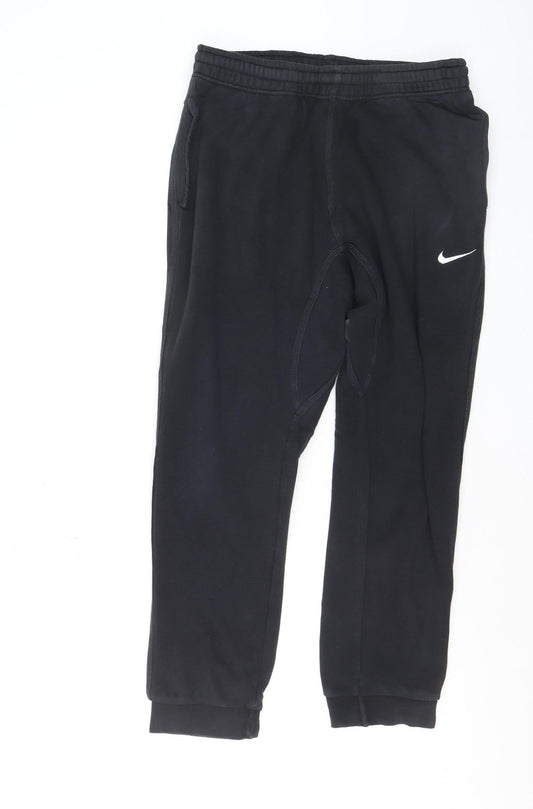 Nike Men's Black Jogger Trousers L Fleece Regular Fit Activewear