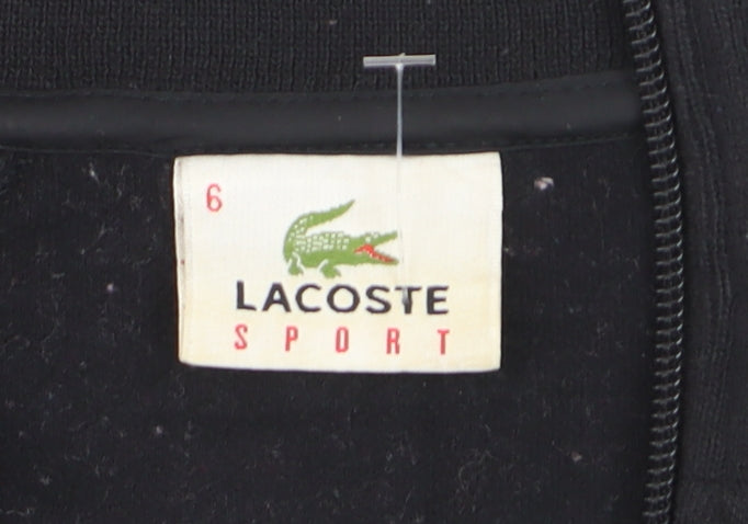 Lacoste Men's Black XL Track Jacket Full Zip Fleece Sportswear
