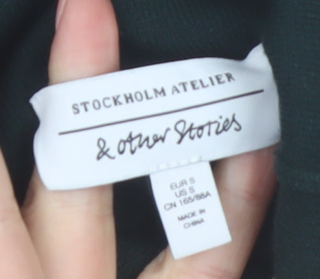 & Other Stories Womens Black Roll Neck Slim Fit Jumper Size 8