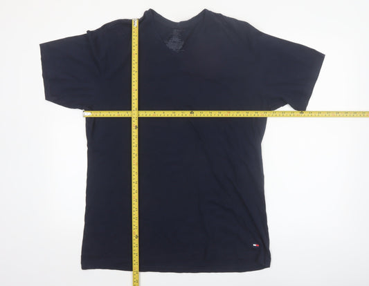 Tommy Hilfiger Men's Navy Blue Slim Fit V-Neck T-Shirt XL