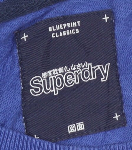 Superdry Men's Blue Graphic Print 2XL Classic Crew Neck T-Shirt