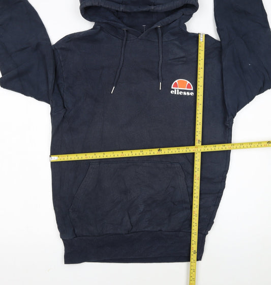 Ellesse Men’s Blue Pullover Hoodie Medium Logo Fleece Sweatshirt