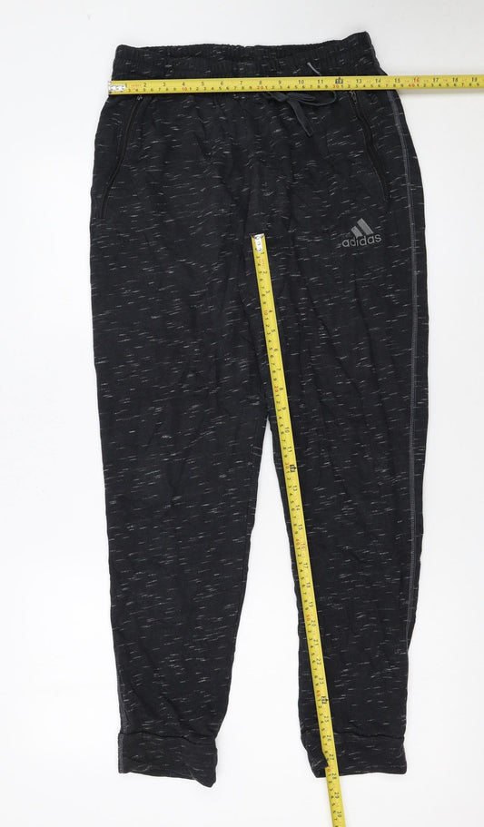 Adidas Womens Black Jogger Trousers M Size Cotton Blend