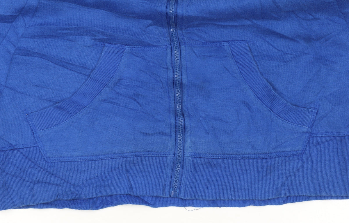 Additional view of Fila women’s blue full zip hoodie l logo casual sportswear