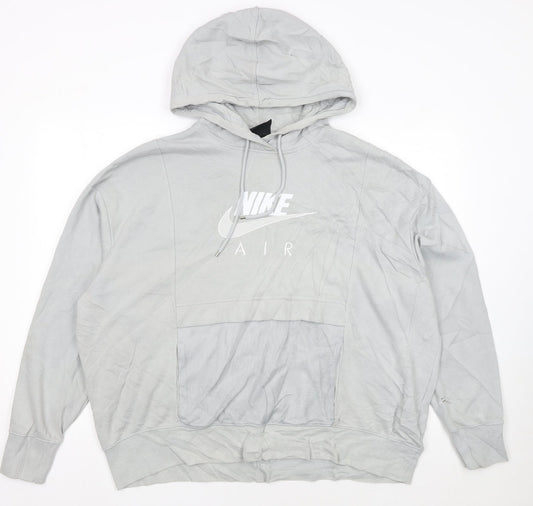 Nike Air Men's Grey Pullover Hoodie XL Sports Style