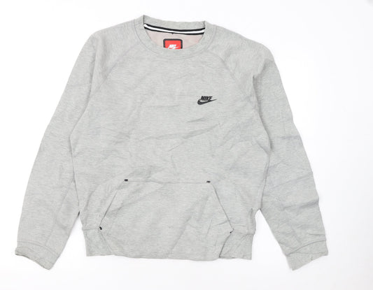Nike Women's Grey Small Crew Neck Pullover Sweatshirt