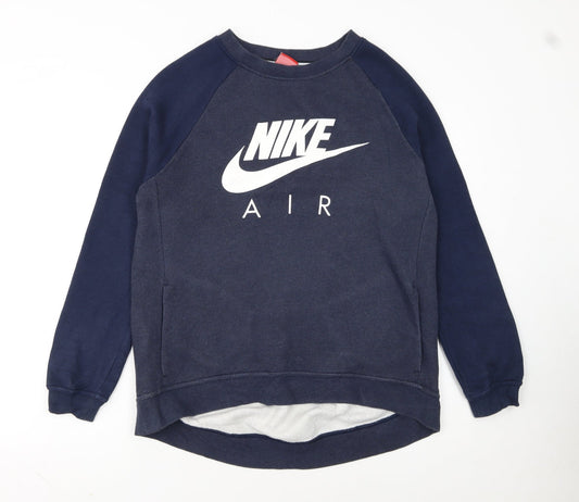 Nike Women’s Navy Blue Air Logo Pullover Sweatshirt Size M