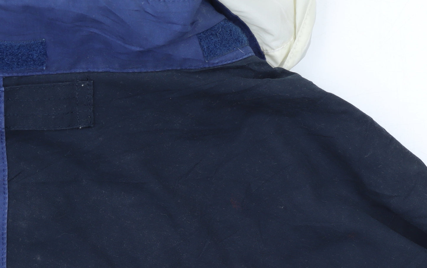 Nautica Mens Blue Colourblock Hooded Windbreaker Jacket XXL Cotton Nylon