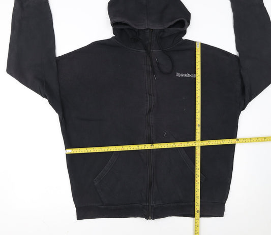 Reebok Men's Black Full Zip Hoodie M Sports Fleece Sweatshirt