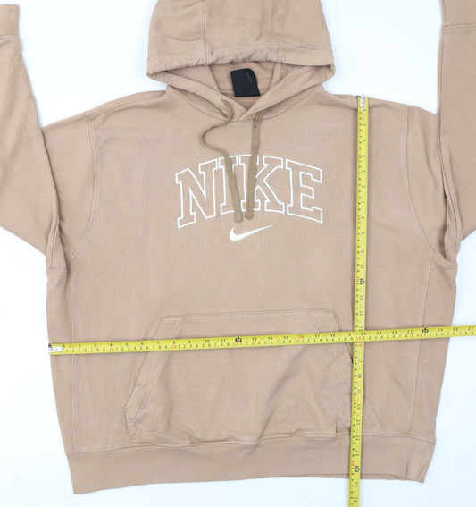 Nike Womens Beige Pullover Hoodie XL Cotton Standard Fit