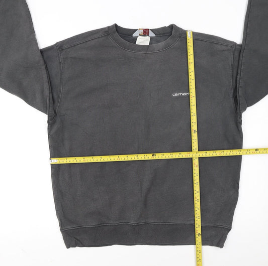 Carhartt Men's Grey Cotton Crew Neck Pullover Sweatshirt L