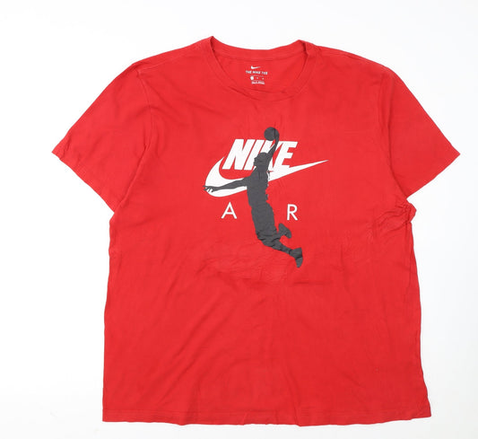 Nike Men's Red XL Air Graphic T-Shirt Short Sleeve Sports Tee