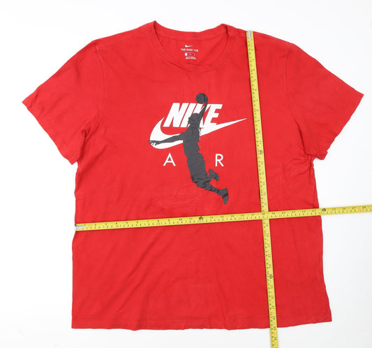 Nike Men's Red XL Air Graphic T-Shirt Short Sleeve Sports Tee