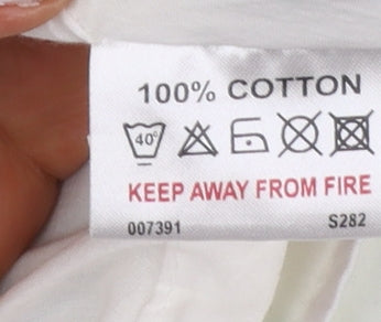 White Stuff Womens White Cotton A-Line Knee Length Skirt Size 10