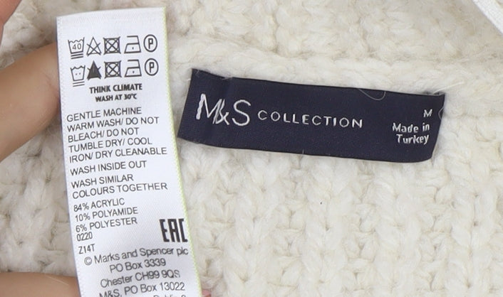 Marks and Spencer Women’s Ivory Chunky-Knit Cardigan M