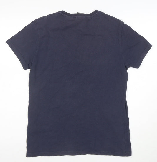 Superdry Men's Navy Blue Graphic Print Crew Neck T-Shirt Size S