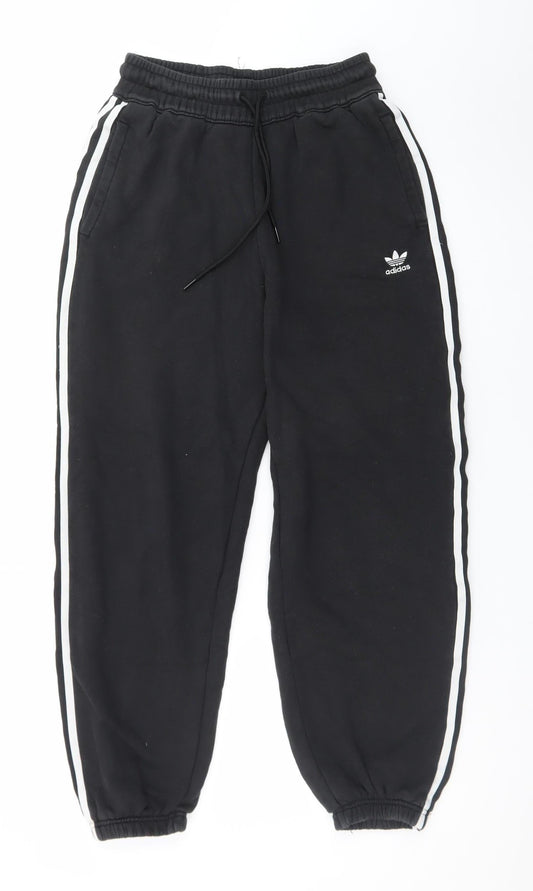 Adidas Women's Black Jogger Sweatpants UK 8 Tapered Fit