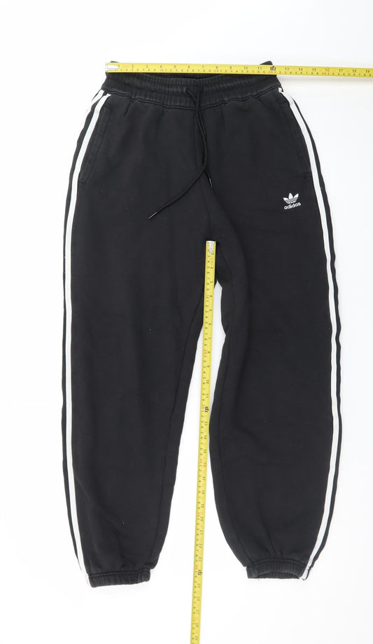 Adidas Women's Black Jogger Sweatpants UK 8 Tapered Fit