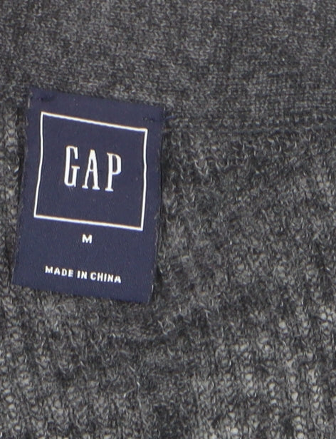 GAP Womens Grey Linen Blend Long Sleeve Open Cardigan M