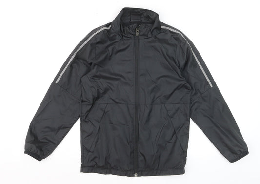 Nike Boys Black 8-10 Years Track Jacket Full Zip Lightweight Activewear