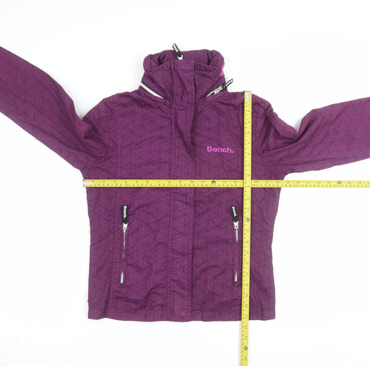 Bench Women's Purple Cotton Zip-Up Jacket Size 12