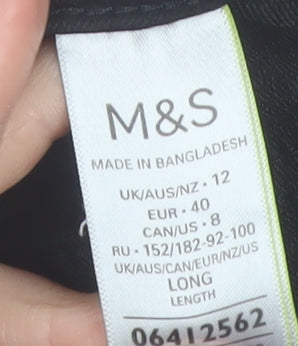 Marks and Spencer Women's Black Skinny Jeans Size 12 Long