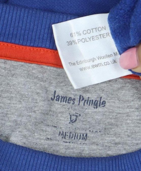 James Pringle Men Blue Medium Pullover Crew Neck Sweatshirt