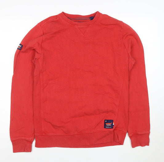 Superdry Mens Red Crew Neck Pullover Sweatshirt Size S