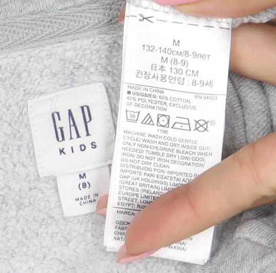 GAP Girls Grey T-Shirt Dress 8-9 Years Love Is Everything Rainbow Long Sleeve