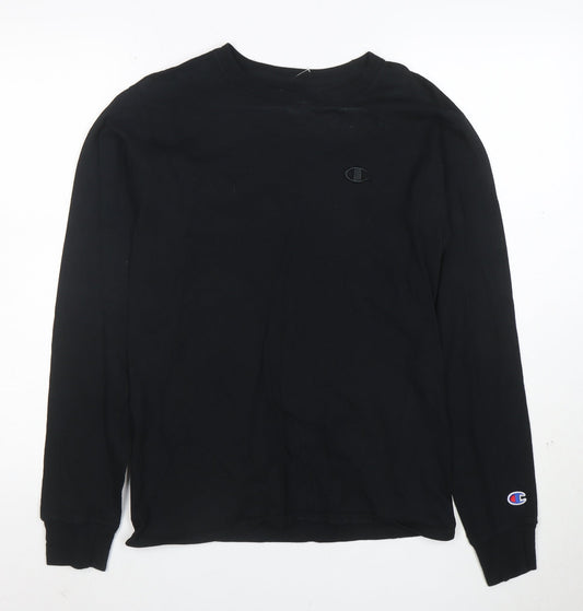 Champion Men's Black Small Pullover Crew Neck Sweatshirt