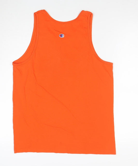 Champion Men's Orange Clemson Sleeveless Graphic T-Shirt Size M
