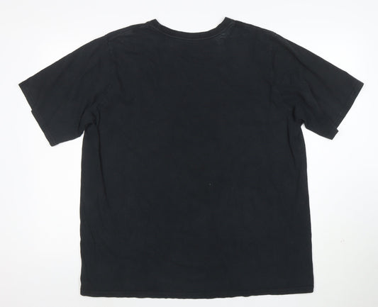 Nike Mens Black 2XL Slim Fit Graphic Sports T-Shirt