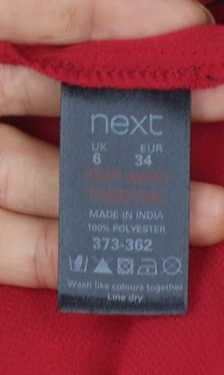Next Runway Red Bohemian Maxi Dress Women’s Size 6 Sleeveless V-Neck