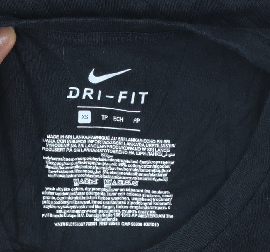 Nike Men's Black Dri-Fit XS Short Sleeve Crew Neck T-Shirt