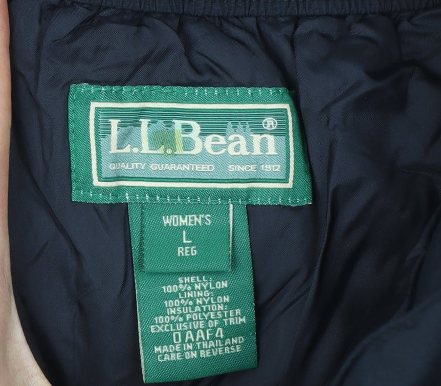 L.L.Bean Women's Black L Regular Insulated Snow Pants Waterproof