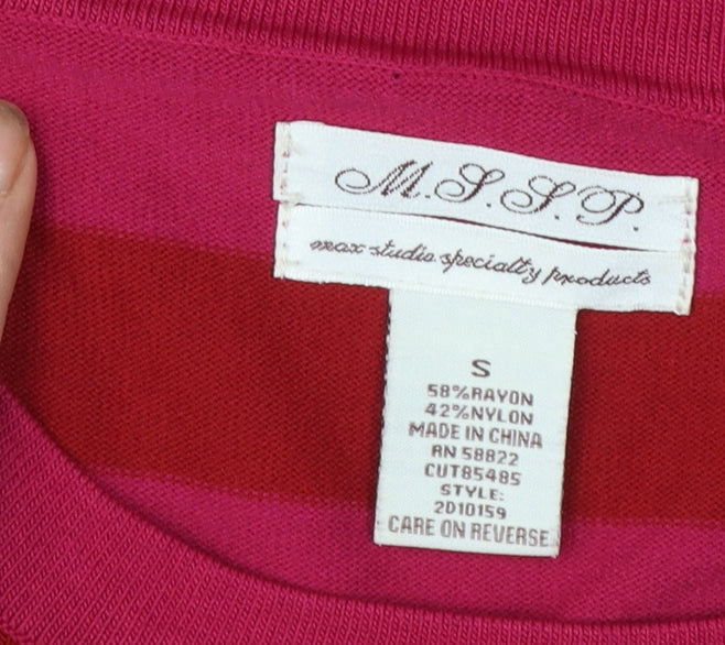 M.S.S.P. Women’s Red Striped Bodycon Knit Dress Size S
