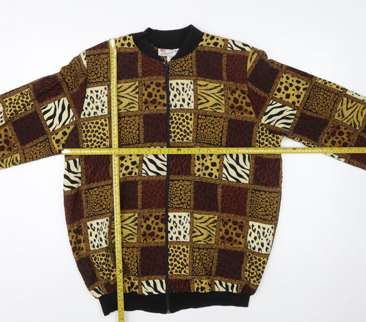 A Personal Touch Women's Multicoloured Animal Print Bomber Jacket M
