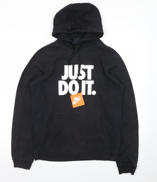 Nike Men's Black Pullover Hoodie Small Just Do It Logo Sportswear