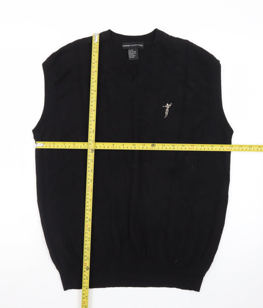 Fairway Outfitters Men's Black Cotton Golf Vest Jumper M Regular Fit