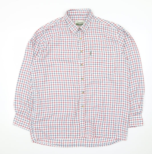 Champion Men's Multicoloured Check Classic Fit Button-Up Shirt L