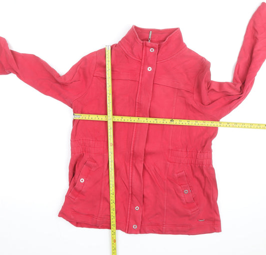 Dash Women Red Cotton Full Zip Lightweight Jacket Size 14
